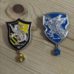 Silver and Blue Crest Brooch Set Harry’s potter